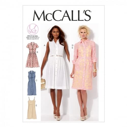 Amazon.com: McCalls Ladies Sewing Pattern 6696 Shirt Dresses
