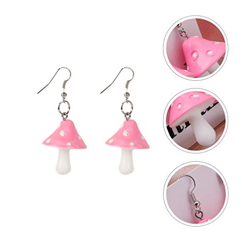 Boucles d'oreilles champignon coloré en nacre pour femmes