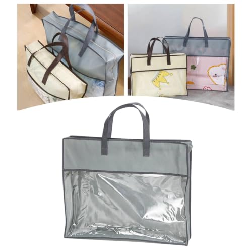 Almacenamiento de edredones individual gris transpirable con cremallera horizontal 6