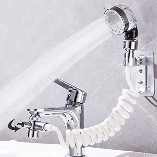 Douche externe de lavabo extensible pour un rinçage et lavage de cheveux facile