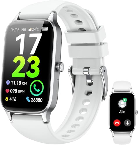 Smartwatch Herren Damen, 1,57' HD Fitnessuhr Herren mit Telefonfunktion, Wasserdicht Smart Watch 110+ Sportmodi, Fitness Tracker mit Herzfrequenz Schlafmonitor Schrittzähler, Sportuhr für Android iOS