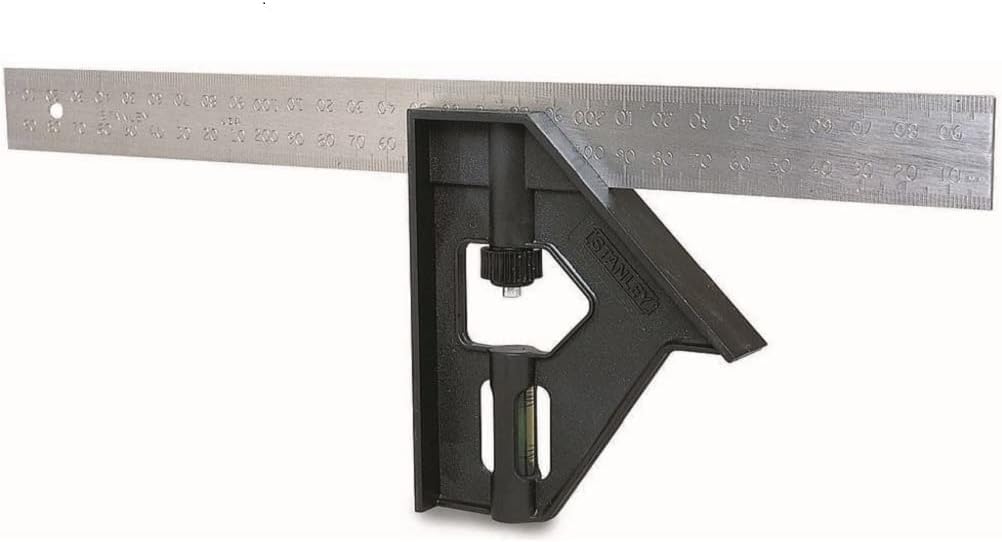 Stanley 2-46-017 Combination Square with plastic handle, Silver/Black