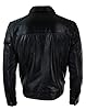 TruClothing Men's Biker Jacket Outwear Windproof Winter Motorcycle Racer Real Leather Jackets Coat - Black 5XL #4