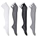 HDE Women's Extra Long Boot Socks Over the Knee High Lace Trim Stockings 4 Pair