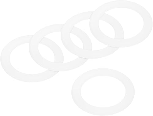 MECCANIXITY Junta de sellado para cafetera, anillo de silicona blanca de repuesto 1.496x2.126x0.130 in para cafetera de aluminio de 2 tazas, paquete