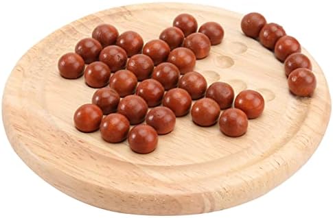 Totority Wooden Solitaire Board Game, Indian Classic Solitaire Board Game Europe Board Game Single Chess Toy Solitaire Board Game Set for Beginner Kids Family Board Game 6 41khSXw30EL. AC