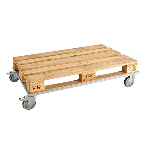Paletten-Fahrgestell Palettenwagen, niedrig, LxBxH 1.220 x 820 x 185 mm, Tragkraft: 150 kg, verzinkt