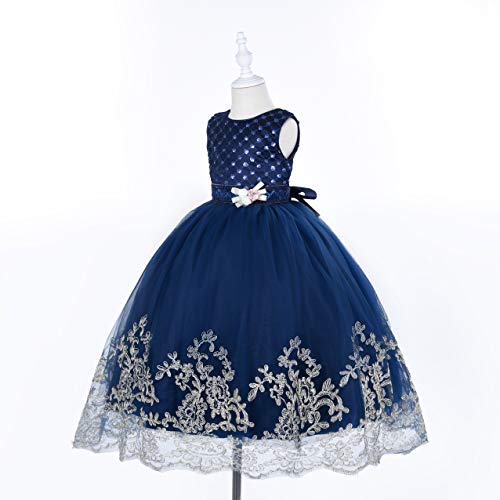 Vestido floral elegante para niñas de 4 a 12 años miniatura 3