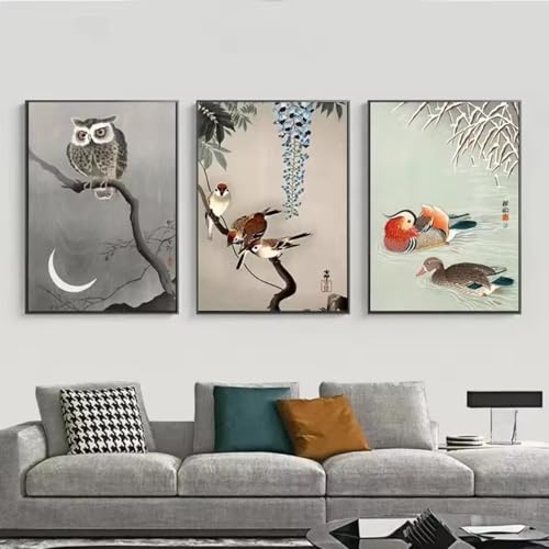 Affiche ukiyo-e poisson rouge décoration vintage 40x60 cm