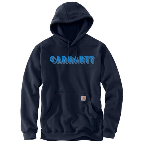 Carhartt mens Rain Defender Loose Fit Midweight Logo Graphic Sweatshirt
