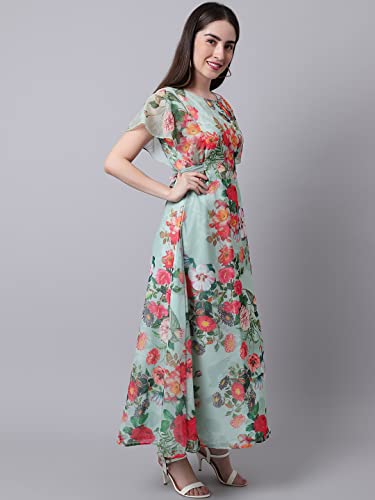 Shasmi green georgette dress – image 4
