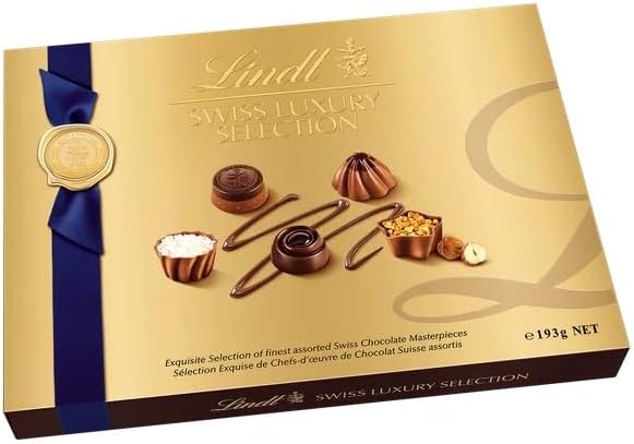 Lindt Swiss Luxury Selection Assorted Chocolates, Chocolate Gift Box, Great for gift giving, 193g oz Gift Box