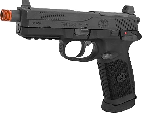 Evike Airsoft - Cybergun FN Herstal Licensed FNX-45 Tactical Gas Blowback Airsoft Pistol by VFC (Color: Black/Gun Only)