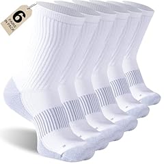 6 Crew Socks White