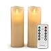 Vinkor Flameless Candles Flickering Flameless Candles Set of 2 Decorative Flameless Candles: 6
