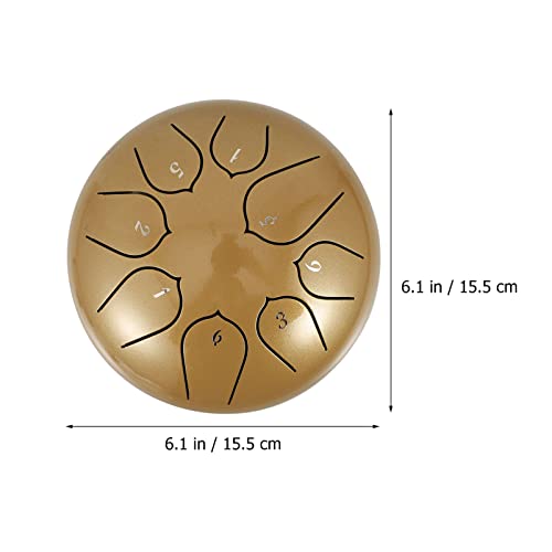 Generic Carbon Staal Tong Drums 8 Note Percussie Instrument Met Drumstick Houder Voor Meditatie Yoga Camping (Golden) 6… - Image 3