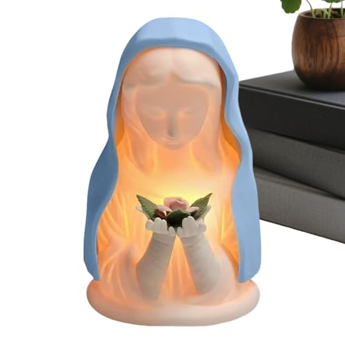 Genérico Luz nocturna Virgen María, Artesanía de iluminación cálida y tranquila, Luz nocturna de Navidad | Para el hogar, Navidad, cumpleaños, habitación de niños, universidad, habitación, habitación