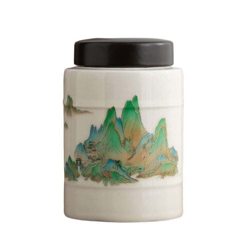 GENHAOSAN Azucarero Contenedores de cerámica, contenedores té Estilo Chino, tarros Almacenamiento for el hogar y Botes café Vintage Recipientes para Especias