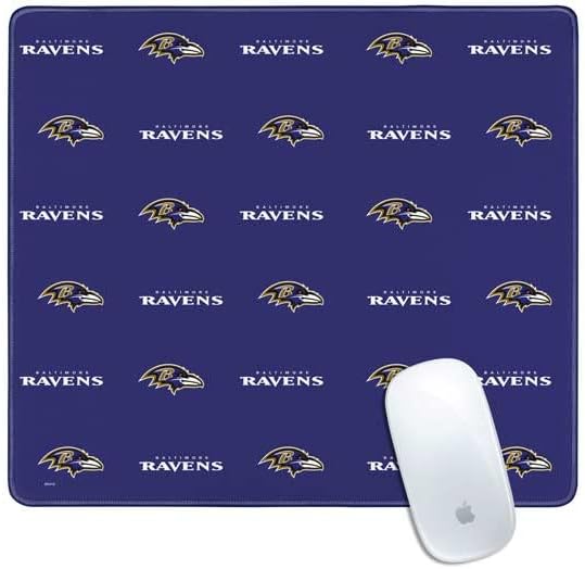 Vista 13 de Skinit Alfombrilla de mouse extragrande para juegos – Diseño desgastado con licencia oficial de Baltimore Ravens con bordes cosidos, impermeable