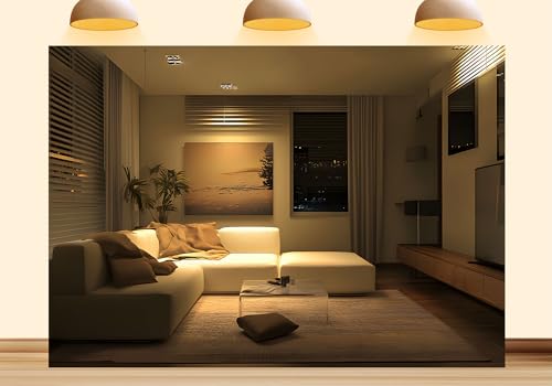 12X8ft Fabric Apartment Living Room Backdrop Modern Luxury Interior Scenery
