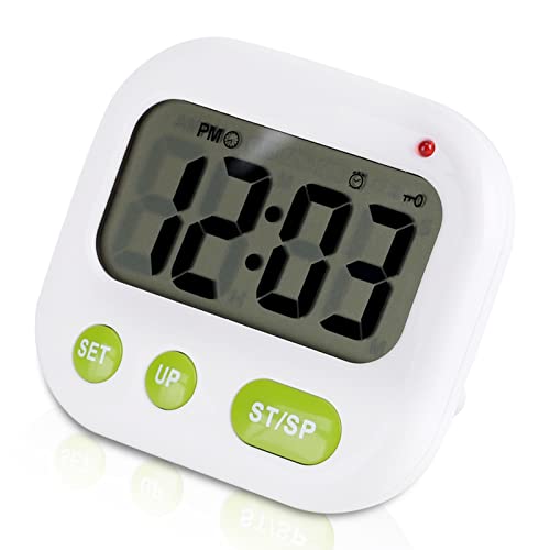 Despertador, 3.3 X 3.1 X 0.9 Pulgadas con Recordatorios Personalizables Relojes de Alarma para el Reloj Digital de los Dormitorios para el Hogar
