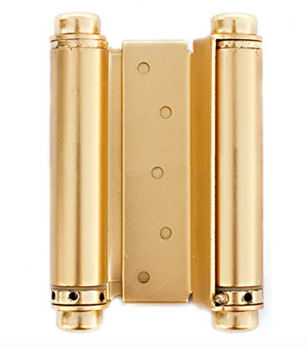 Cafe Door Hinges by CAFE DOORS EMPORIUM - 5" Spring Hinge in Brass | Double Acting Dual Action | Barrel Style for Saloon Western Bar Pub Swinging Cafe Doors