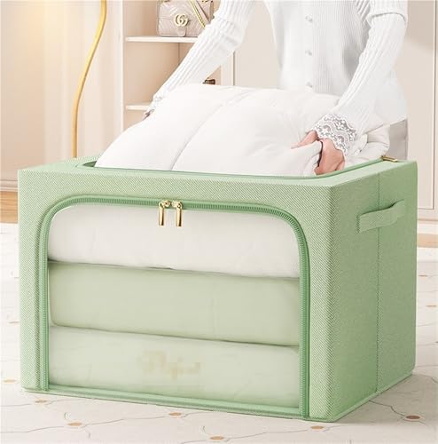 Caja de almacenamiento con tapa para proteger ropa del polvo y optimizar armarios pequeños 4