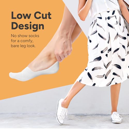 Image of Eedor No Show Socks Women - Low Cut Ankle, Non Slip
