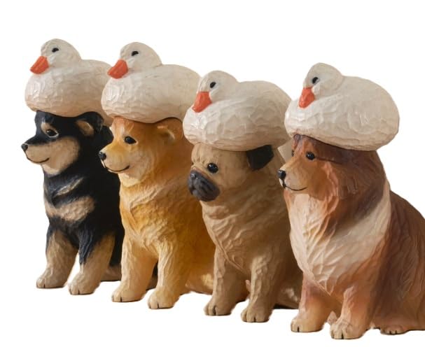 Amazon.co.jp: あかねの木彫り アヒルと犬 全4種セット ガチャガチャ