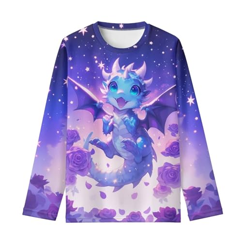 Image of Kids Long Sleeve Shirts for Girls 3-16 Year Old Cute Clothes for Teen Girls Casual Workout Tops