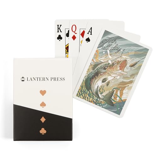 Lantern Press Fish All Day Baraja de 52 Cartas