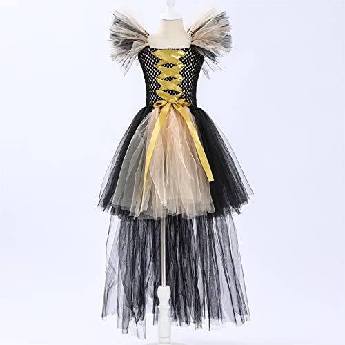 Vestidos divertidos para meninas, crianças, bebês, meninas, bruxa magnífica, fantasia de Halloween,