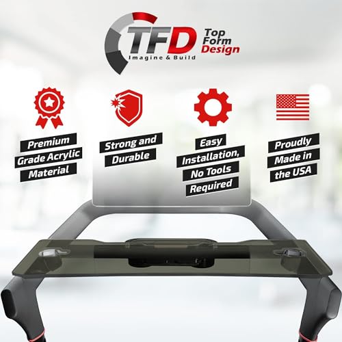 TFD The Tread Tray 2.0 | Compatible with Peloton Tread (Does NOT FIT Tread Plus), Made in USA | Walking Desk Attachment Holder for Laptop, Tablet, Phone, & Book (Black)