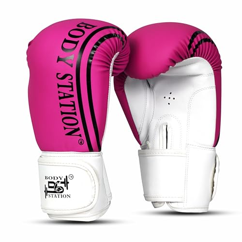 Image of Boxing Gloves - Faux Leather Training Gloves with Hook and Loop Velcro Closure for Long-Lasting Strength and Durability