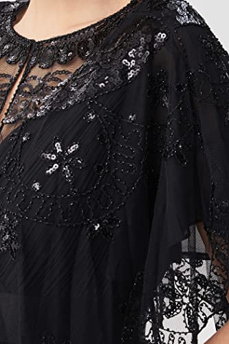 BABEYOND Sequin Beaded Evening Cape 1920s Fringed Shawl Wraps Wedding Bridal Shawl Scarf3