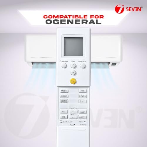 Image of 7SEVEN Compatible with O General AC Remote Control AR-REB1E Model 232 Suitable for 1 1.5 2 Ton Split & Window Air Conditioner - Match Key by Key Exactly with existing OGeneral AC Remote Function
