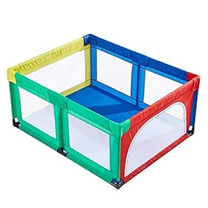 NMDCDH Playpens Extra Large Baby Playards Portable Assembled, Indoor Infant Safety Play Yard Children’s Crawling Fence, Multicolor (Size : 120150cm)
