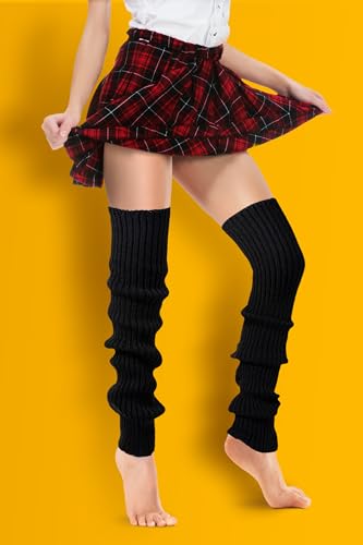 Image of Clothirily Leg Warmers, 2 Pairs Knit Leg Warmers for Women 80s Long Socks