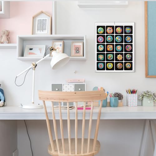 Image of Peohud Acrylic Enamel Pin Display Board, 20 Grids Dust-Free Pin Collection Organizer, Clear Table Top and Wall Pin Holder Case for Jewelry Pins, Pin Gift, Pin Enthusiast