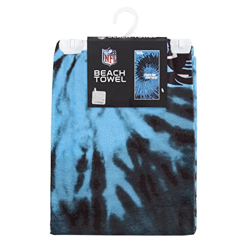 Image of Northwest NFL Carolina Panthers Unisex-Adult Beach Towel, 30 inch x 60 inch, Psychedelic