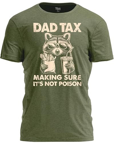 Teeny Fox Dad Tax Definition Retro Dad Joke Tee Funny Father Gift Shirt for Men Military Green