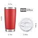 Orebigo 20 oz Tumbler with Lid Stainless Steel Double Wall Vacuum Insulated Tumblers Powder Coated Cups Travel Mug Keep Drinks Cold and Hot, Wine Red