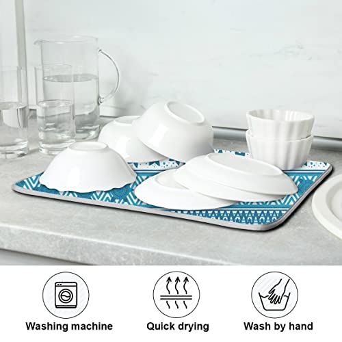 Vvfelixl G58088481P523C558S1113 Dish Drying Mat Whales Starfish Turtles Drying Pad Microfiber Absorbent Dish Drainer thumb #6