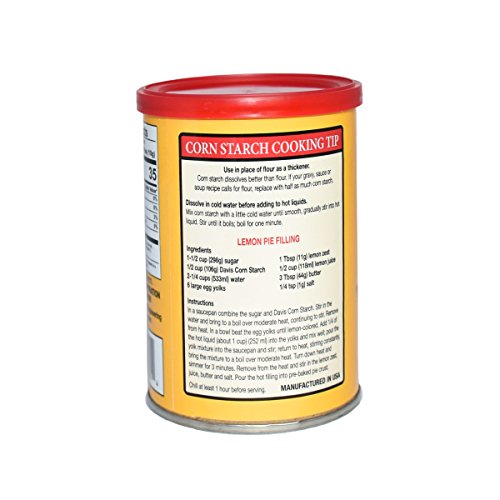 Davis Gluten-Free Corn Starch, 6.5 Ounce Can