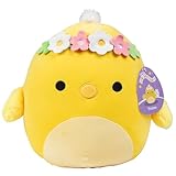 Squishmallows Original 10-Inch Triston The Chick with Flower Crown - Official Jazwares Plush - Collectible Soft & Squishy Chick Stuffed Animal Toy - Gift for Kids, Girls & Boys