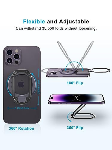 Image of 【2025 Upgraded】 Mag Safe Phone Ring Holder, SUPERONE Adjustable Magnetic Kickstand & Removable Phone Grip Compatible with Wireless Charging Only for iPhone 17 & 16 & 15 & 14 & 13 & 12 Series - Purple