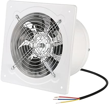8 inch Exhaust Fan Through Wall Extractor Exhaust Ventilation Fan 110V Exhaust Smoke Fan Ventilation for Kitchen, Bathroom,laundry room,Toilets, Garage, Shopping Mall and Office (500 CFM/White)