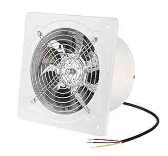 8 inch Exhaust Fan Through Wall Extractor Exhaust Ventilation Fan 110V Exhaust Smoke Fan Ventilation for Kitchen, Bathroom,laundry room,Toilets, Garage, Shopping Mall and Office (500 CFM/White)