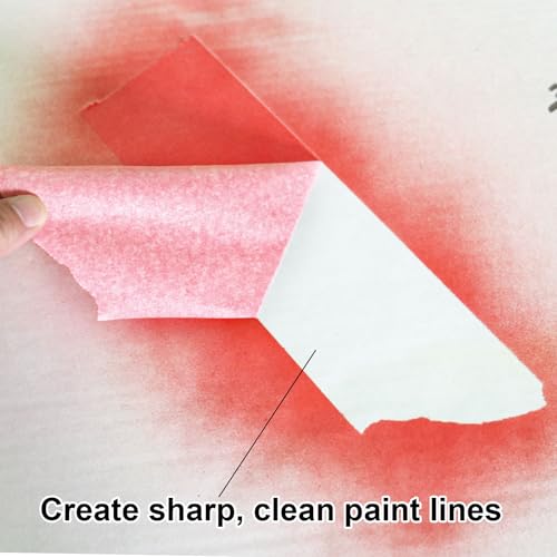 Image of BOMEI PACK 6'' Wide Painters Tape, Pink Painting Tape 60 Yards, 3D Printing Tape, Wide Masking Tape for Painting, Craft Art, Label, Packing, Office, School, Home (6'' x 60 Yards)