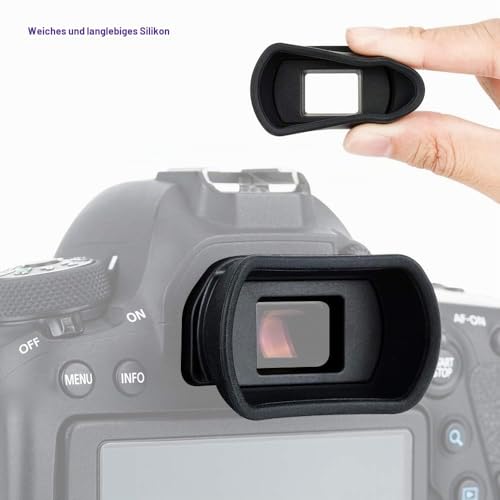 Große Augenmuschel Silikon für Canon DSLR EOS 6D, 6DII, 5D, 5DII, 80D, 70D, 60D, 77D, 800D, 760D, 750D, 700D, 650D, 600D Kamera Ersetzt Canon Ef. & Eb. Okular